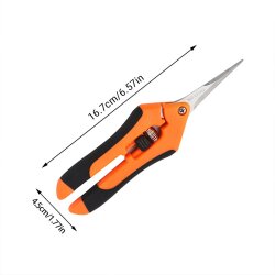 Curved-Blade Orange Gartenschere