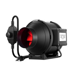 Growbox Rohrventilator-Set, 100mm Aktivkohlefilter...
